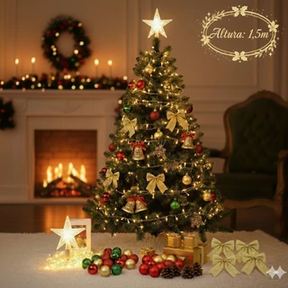 Árvore De Natal Completa 1,50m Decorada Luxo Promoção - Decorada!