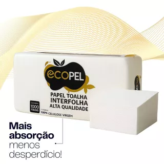 Papel Toalha Interfolha Branco Premium KIT econômico - ECOPEL