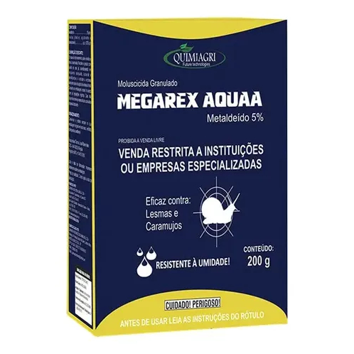 Lesmicida Megarex Aqqua Granulado 1kg 5x200g - Quimiagri | Shopee Brasil