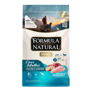 Ração Fórmula Natural Pró Cães Adultos de Porte Médio e Grande Sabor Frango e Arroz Integral 15 kg