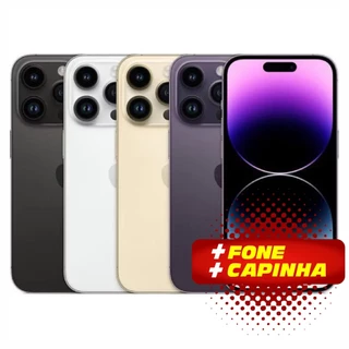 Fone sem fio + Celular IPhone 14, 14 Pro e 14 pro Max 128gb e 256gb (VITRINE) em Oferta na Shopee