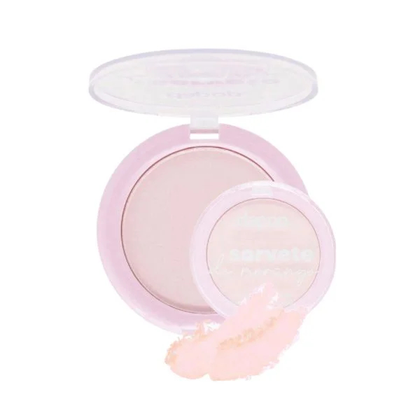 Pó Facial Translúcido Efeito Matte Ultrafino Sorvete de Morango