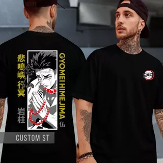 Camiseta Gyomei Himejima Espadachin Demon Slayer Hashira Pedra Caçadores Stone Anime
