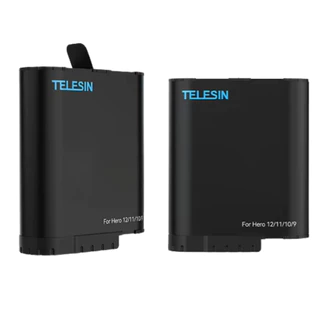 Bateria Original Telesin Recarregável Para Câmera Filmadora Gopro Hero 9 10 11 12 Carregador