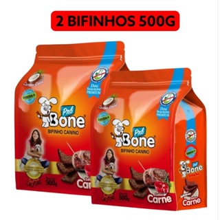 kit Bifinho Pró Bone Carne para Cães 2 Pacotes 500g em Oferta na Shopee