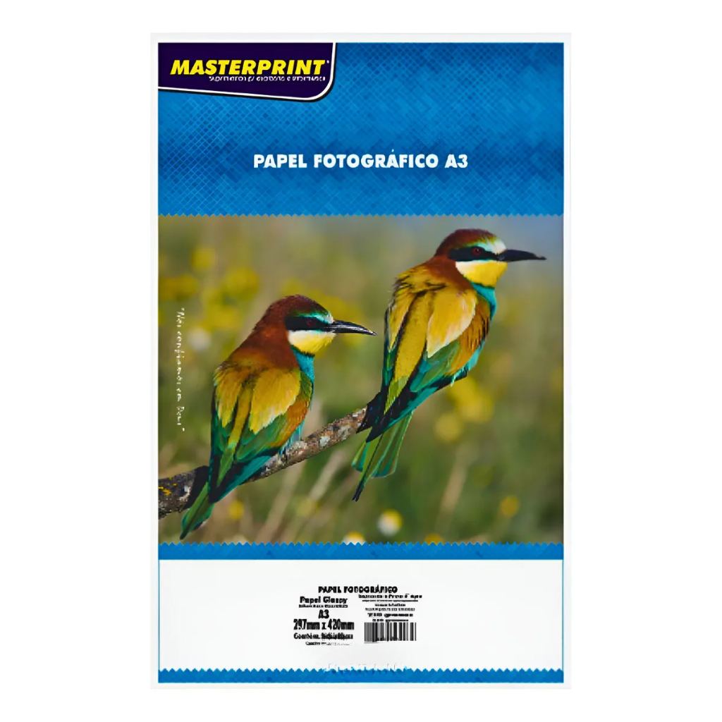 Papel Fotográfico Glossy A3 230g Brilhante Masterprint 20 Folhas para ...
