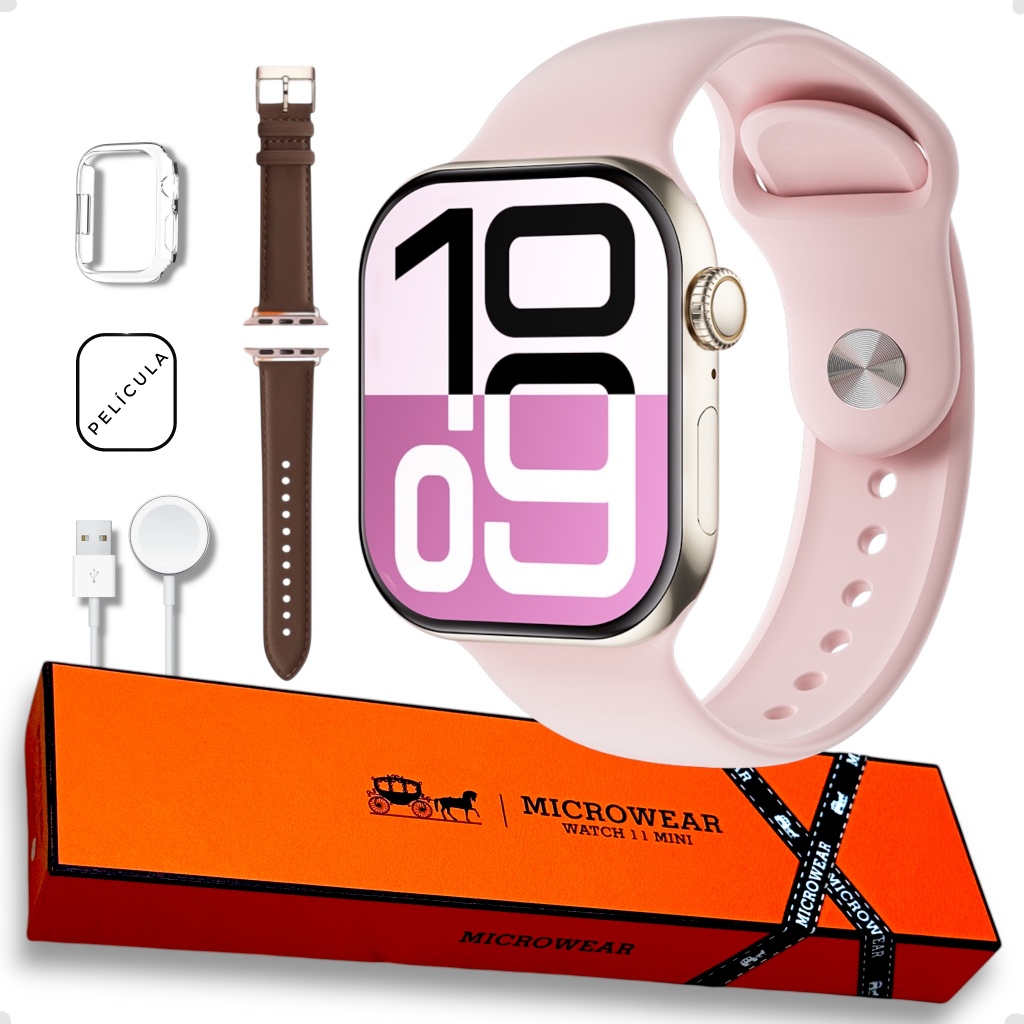 Relógio Smartwatch W11 Mini Pro Série 11 Lançamento Responde mensagem ...