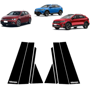 Coluna Black Piano Novo Polo Nivus Virtus Dupla Face Glass Window 2018 2019 2020 2021 2022 2023 2024 2025