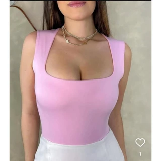 Body Feminino Com Decote Quadrado .Body Collant Feminino