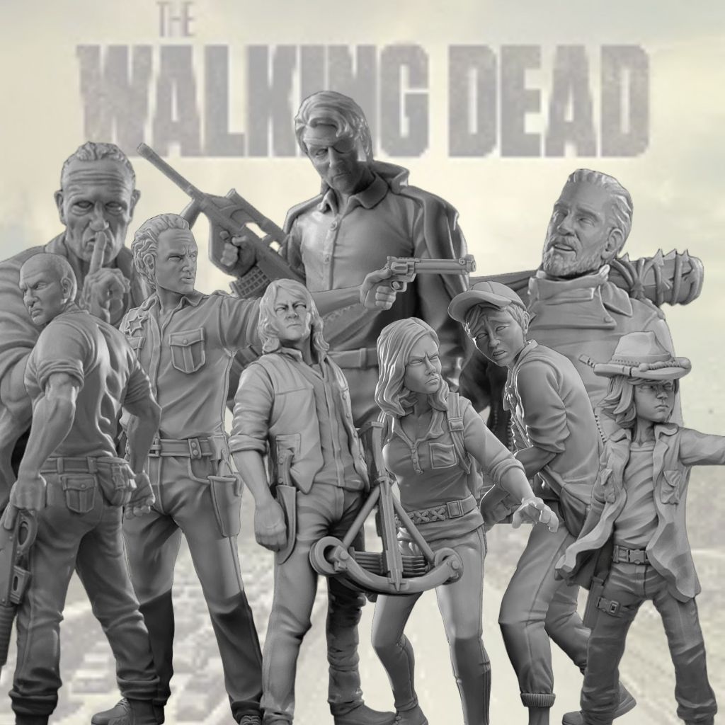 Miniatura para Zombicide The Walking Dead Wargames em Dungeons and Dragons DND Resina RPG