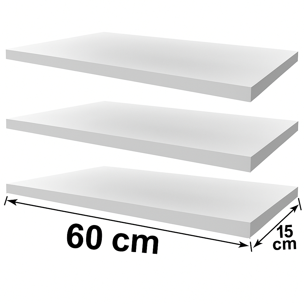 Promoção 3 Prateleira Nicho 60x15 Mdf 15mm Branco