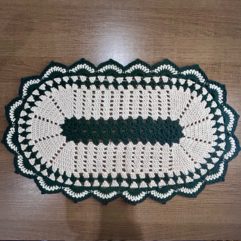 Tapete de Crochê, verde musgo | Shopee Brasil