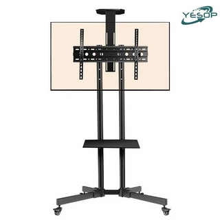 Suporte Para TV Móvel Pedestal De 32-65 Com Bandejas Cor Preto Yesop