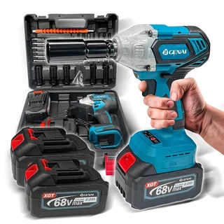 Kit Parafasudeira Chave De Impacto com 2 Baterias 68V/21V Furadeira de Impacto Portátil Recarregável