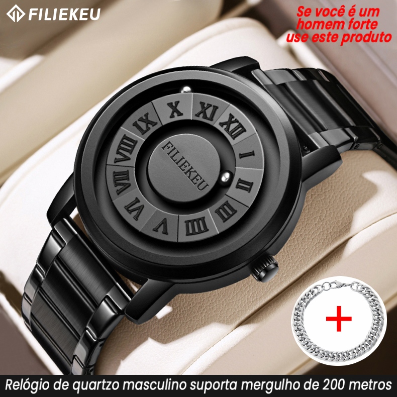 FILIEKEU Relógio Masculino Criatividade personalizada ponteiro de ...