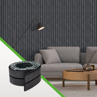 Painel Ripado EVA Laminado Autocolante Urban Plus Black – Instalação Fácil | Meu Rodapé em Oferta na Shopee