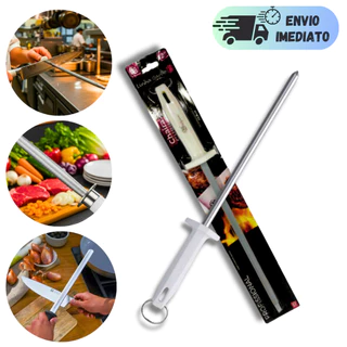 CHAIRA AFIADOR DE FACA AÇO INOX AMOLADOR DE FACA PROFISSIONAL CABO ERGONIMICO em Oferta na Shopee