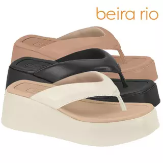 Sandália Tamanco Feminino Beira Rio Calce Fácil Branco Off Confortável Original
