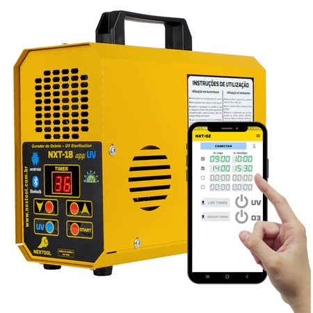 Nxt-18 Gerador Ozônio Ambientes 15g/h + Uv + App Bluetooth