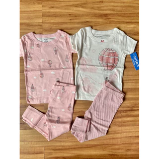 Pijamas algodao manga curta carters 4 peças menina 2 a 5 anos em Oferta na Shopee