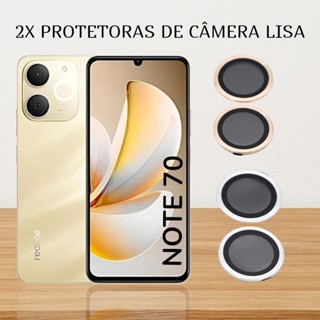 Kit 2X Protetores De Lente LIsa Compatível Para O Note 70