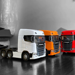Scania 6 Rodas Miniatura Tuncado Abre Cabine Caminhão 4 Cores Ferro com Luz e Som