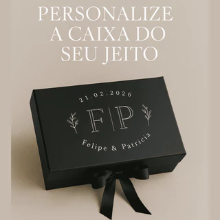 Caixa De Presente Personalizada Premium Rígida Magnética imã com Fita de Cetim 28x20x9cm