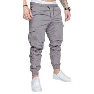 Calça Cargo Jogger masculina Com ELASTICO 6 Bolsos