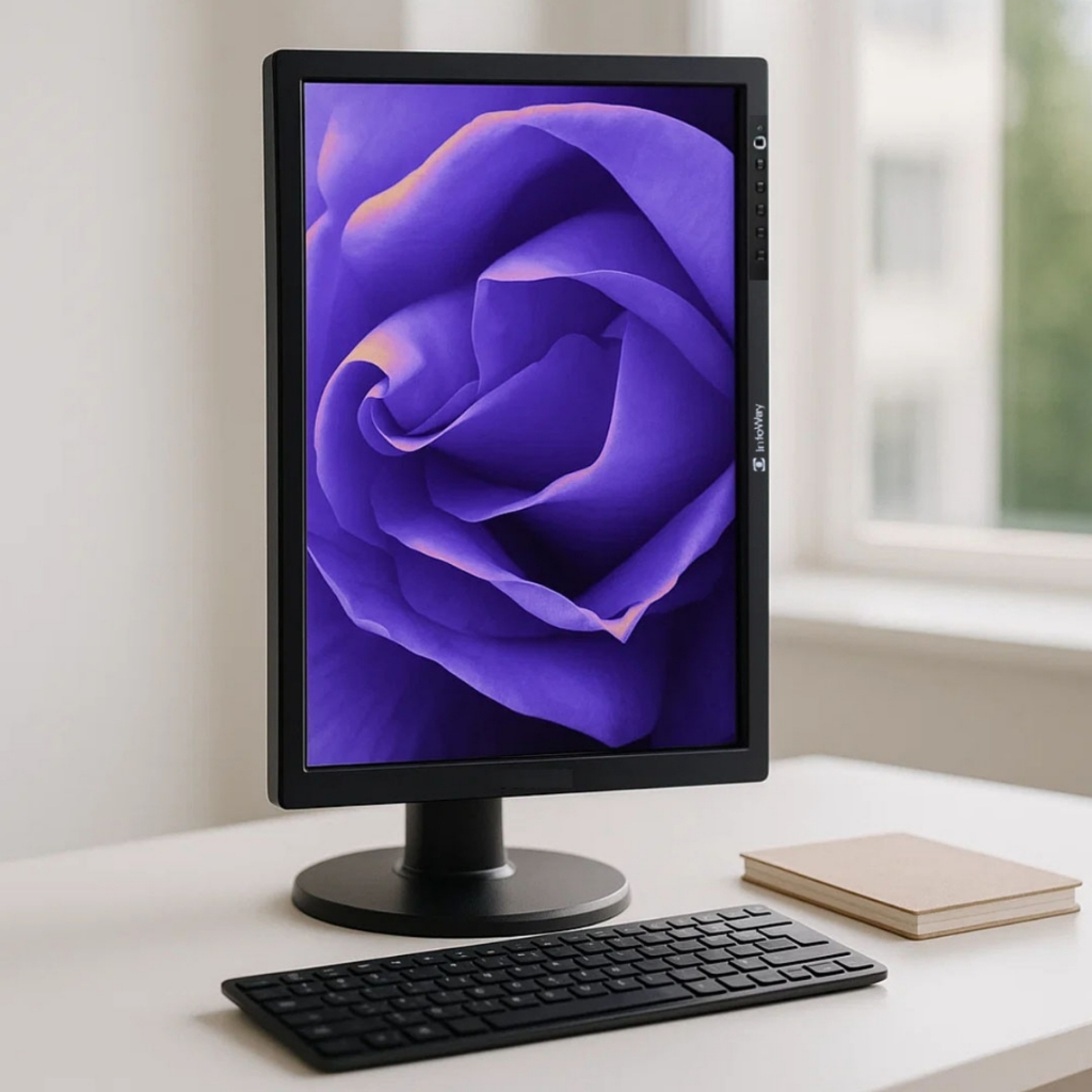 Monitor 19 Polegadas Leitura Design Ilustração Programação Giratório Led Hdmi Widescreen