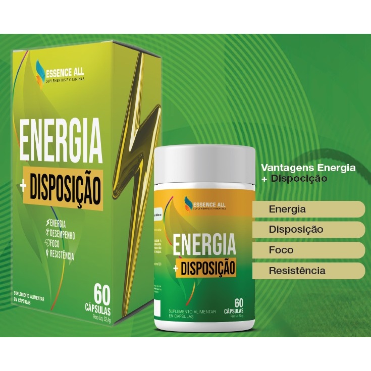 Suplemento Vitamina Energia com cafeina + L-tirosina 60 cápsulas