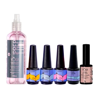 Kit Vòlia - Prep Primer Ác Adesivador Desidrat Gel Capa Base Top Coat Clear em Oferta na Shopee