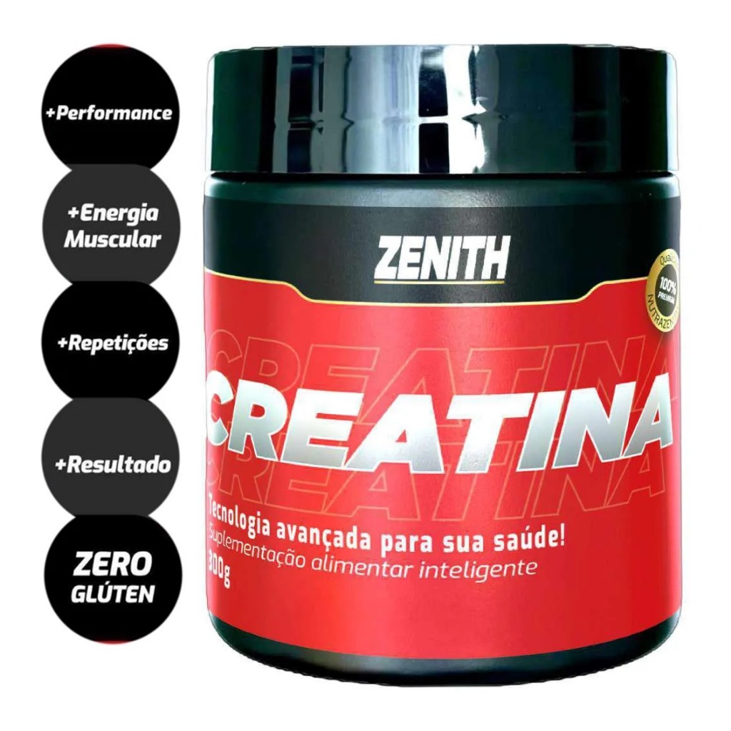 Creatina Monohidratada Zenith 300g Extra Pura Com Laudo | Shopee Brasil
