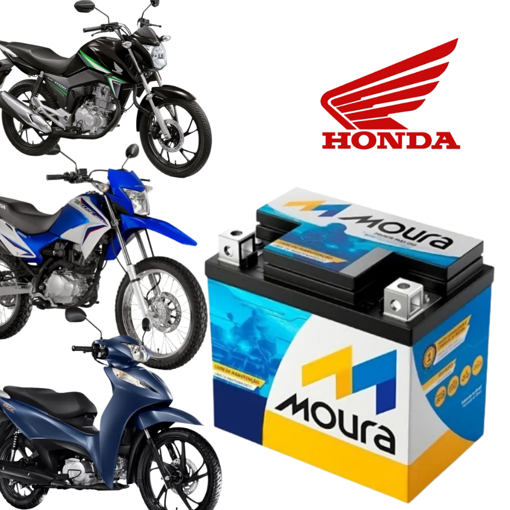 Bateria Para Moto 5 Ah 12V Titan 125 150 Titan 160 Cb 300f Biz 125 Fan ...