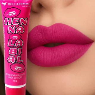 Henna Labial Efeito Imediato dee Longa Duração, o Gloos Perfeito de Alta Pigmentaçã Bellafemme em Oferta na Shopee