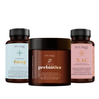 Kit Suplemento Prebiótica 4Mag Magnésio Fórmula NAC Rituária em Oferta na Shopee