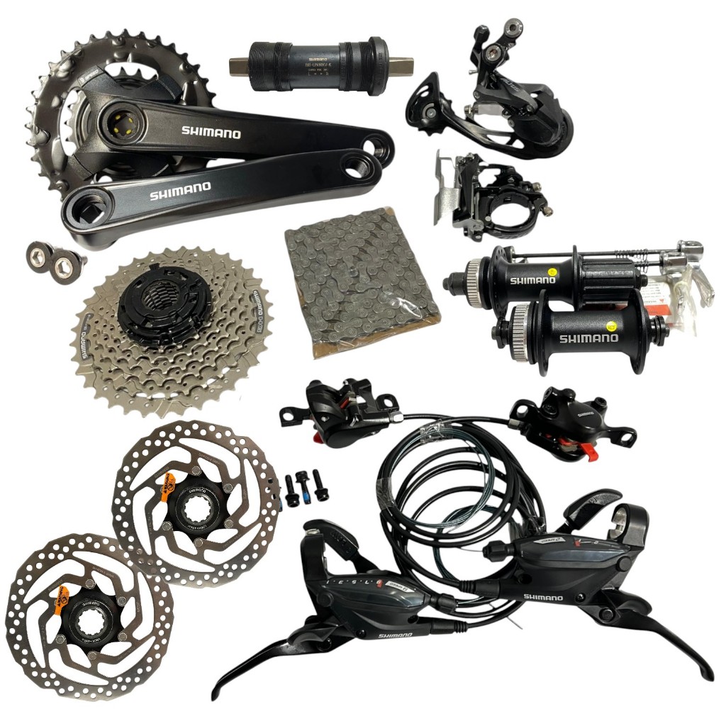 Kit Grupo Shimano Altus M2000 2x9v 18v Freio Hidráulico Completo ...