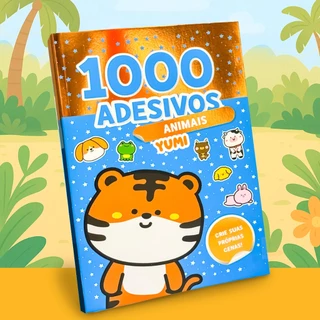 Livro Infantil e Adulto 44 Cenários Divertidos Com 1000 Adesivos Animais Fofinhos em Oferta na Shopee