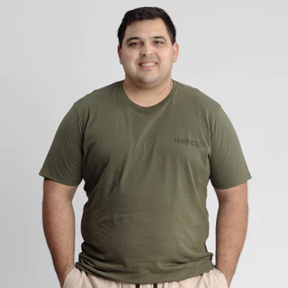 Camiseta Masculina Plus Size G1 ao G4 Malha Penteada Algodão Básica