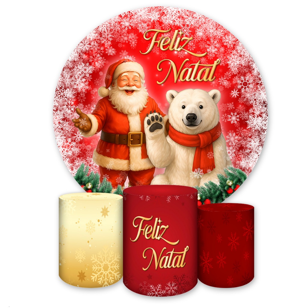 Capas e Paineis Festivos Kits Decotarivos Tema Natal Painel Redondo ...