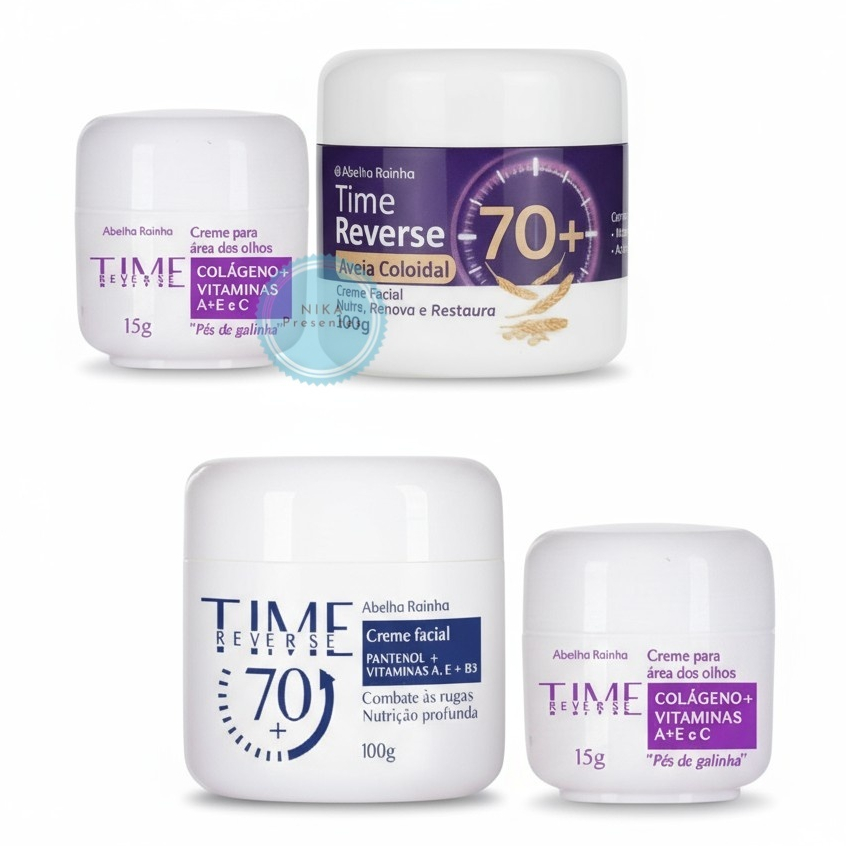Kit Creme Facial 70 anos+ Nutre, Renova e Restaura + Creme Área