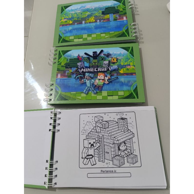 livro de colorir Minecraft com Capa dura e acetato. | Shopee Brasil