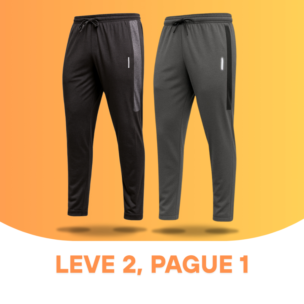 Kit 2 Calças Masculinas Dry Fit com Elastano Ideais para Academia e Esportes