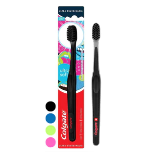 Escova Dental Colgate Ultra Soft (1 Unidade) - 5500 Cerdas Ultrafinas - ⚠️ COR SORTIDA ⚠️