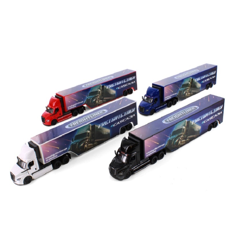 Miniatura Caminhao Freightliner Ecascadia Contêiner 1:62 Kinsmart