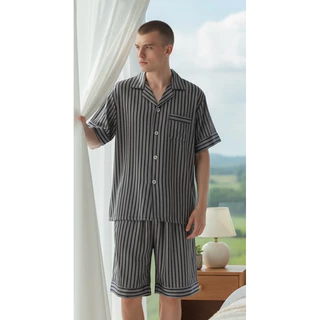 Pijama Masculino Listrado Luxo, elegante. em Oferta na Shopee