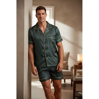Pijama Masculino Verde Esmeralda, Pronta entrega no Brasil. em Oferta na Shopee
