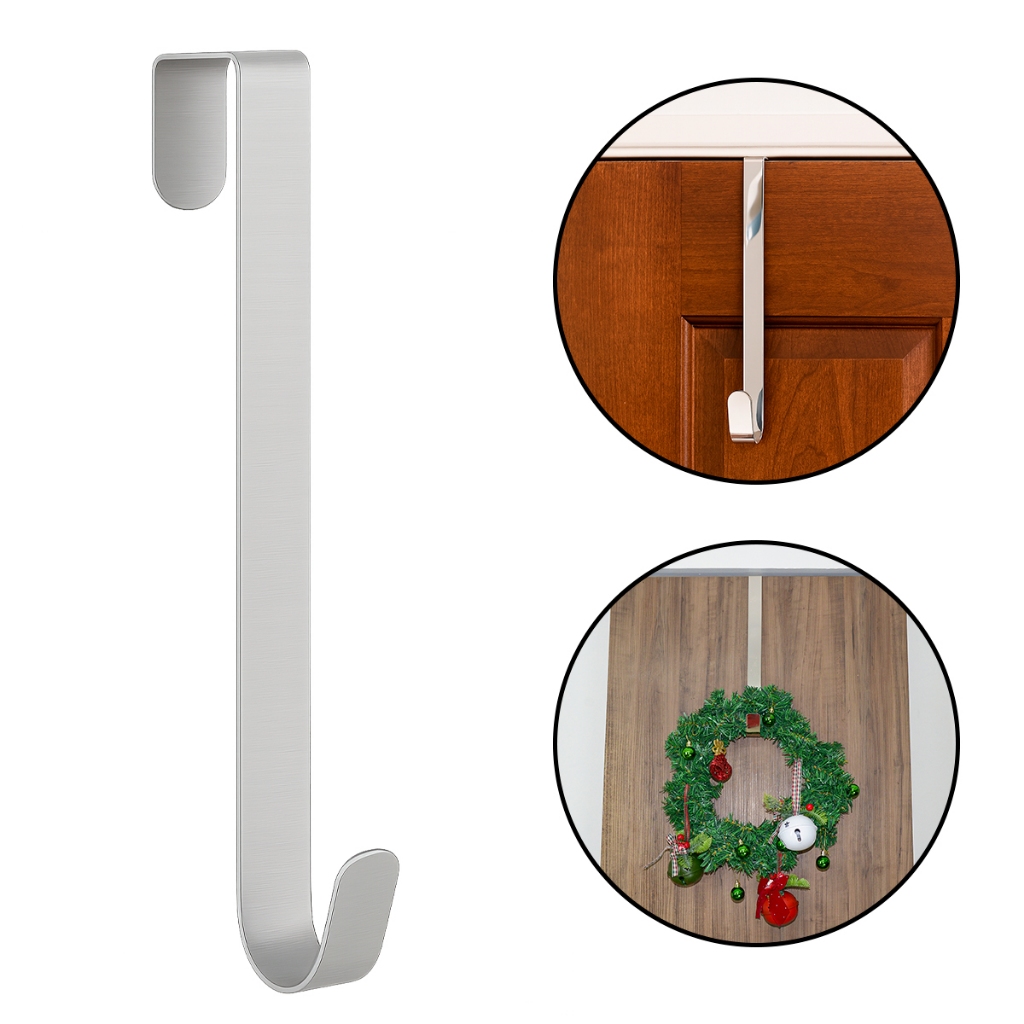 Suporte para Guirlanda de Ferro 38cm Prata – Gancho Porta Natal ...