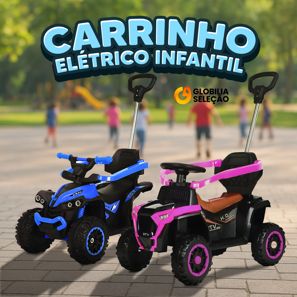 Carro Carrinho Eletrico Infantil 6V Com Luzes USB Passeio Infantil 2 em ...