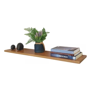 Prateleira Em Mdf Louro Frejo 100x20 Em Mdf 15 mm Amadeirado Suporte Invisível Decoração Sala em Oferta na Shopee
