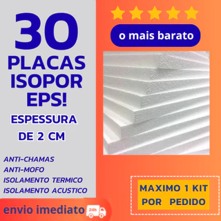 PLACAS DE ISOPOR EPS 2CM - ANTICHAMAS IDEAL PARA FORROS E TETO 1000X50CM - ENVIO IMEDIATO